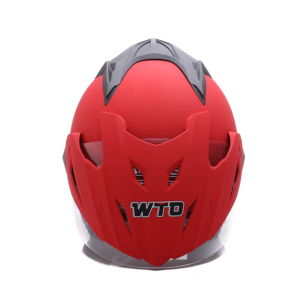 [Helm Dewasa] WTO Helmet Pro-Sight - Merah Doff + Promo Gratis Sarung Tangan