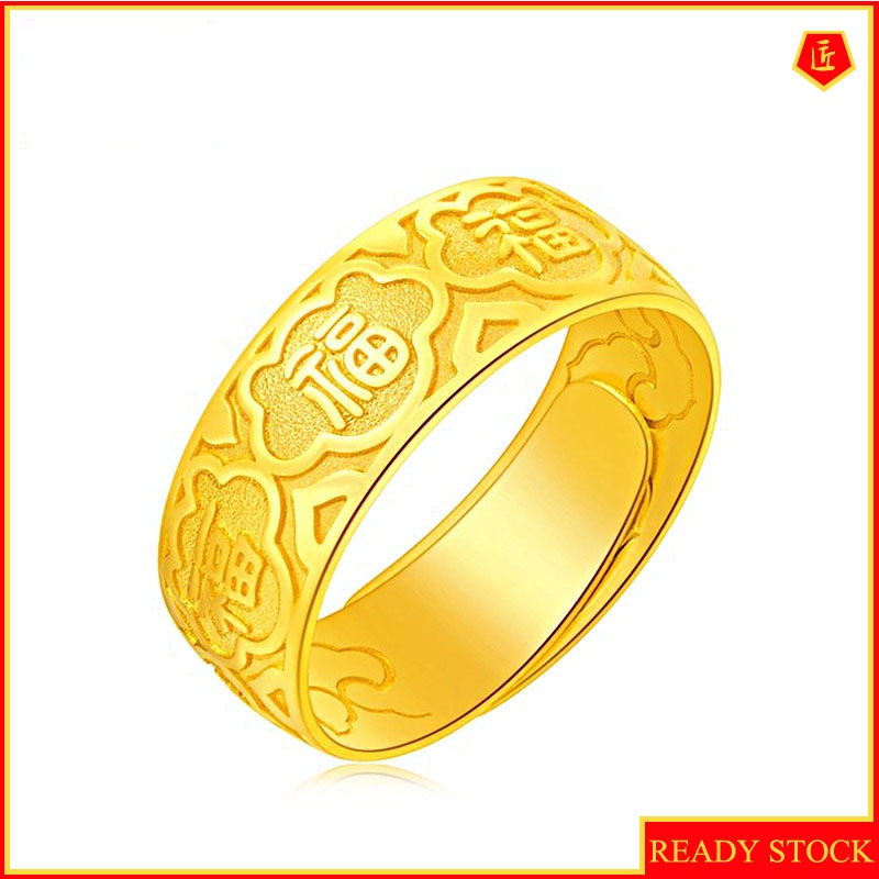 [Ready Stock]Elegant Golden Ring Temperament Personality