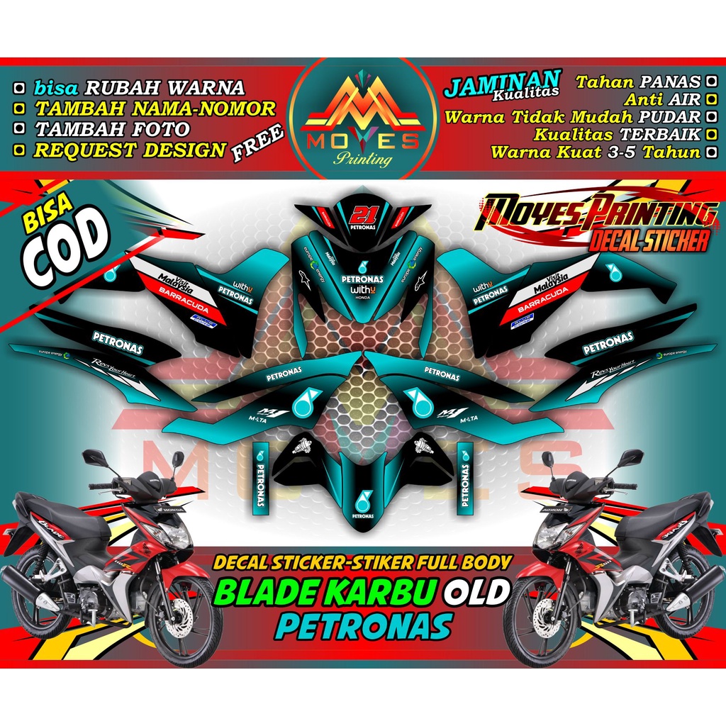Decal Blade 110 Old Karbu - old Stiker Full Body Decal Blade 110 Old Karbu Fullbody