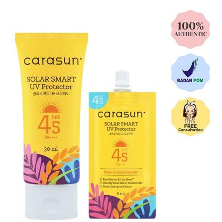 ^ KYRA ^ Carasun Sunscreen Solar Smart UV Protection SPF 45 Non Comedogenic