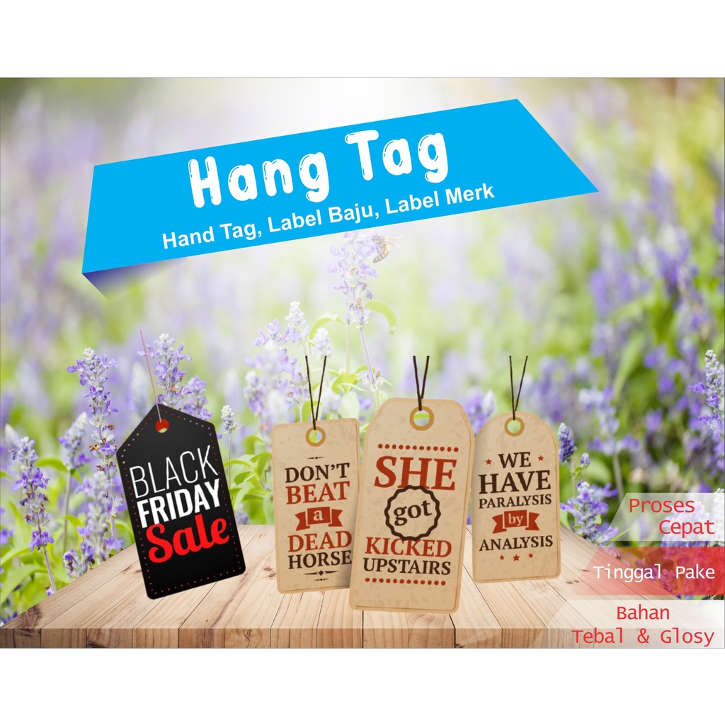 

LABEL BAJU HANG TAG TINGGAL PAKAI (FREE LOCK PIN) - PERCETAKAN SYAUQI SEMARANG