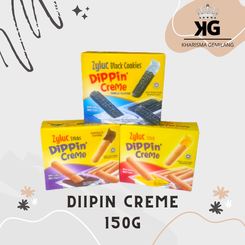 BISKITOP - ZYLUC DIPPIN CREME BOX 150g Biskuit Kue Kering Anak Dewasa EnakRenyah Biscuit Rasa coklat