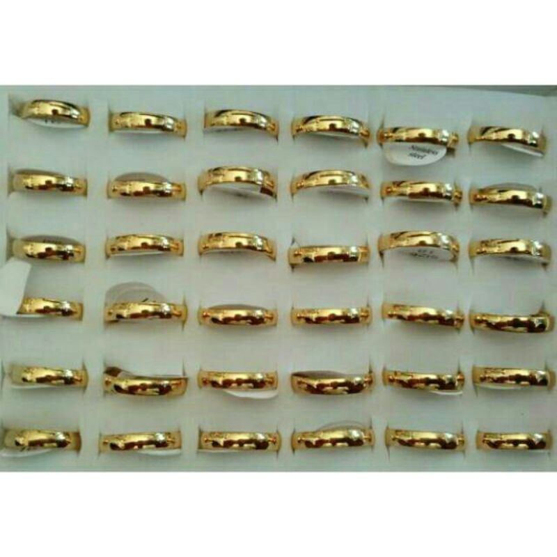 Dsm Cincin titanium emas polos
