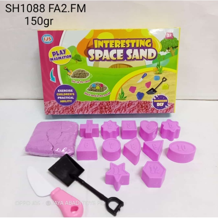 MURAH !!! MAINAN ANAK PASIR KINETIK / PASIR AJAIB / MAGIC SAND INTERESTING SPACE SAND SH1088 DAN CETAKAN