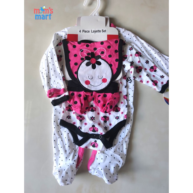 PAKAIAN BAYI 4IN1 SET / BAJU BABY ROMPER &amp; JUMPER IMPORT