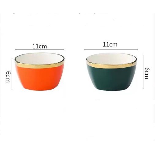 DD - Luxury HAMPERS Ceramic Tableware Bowl Set6 &amp; 6 spoon