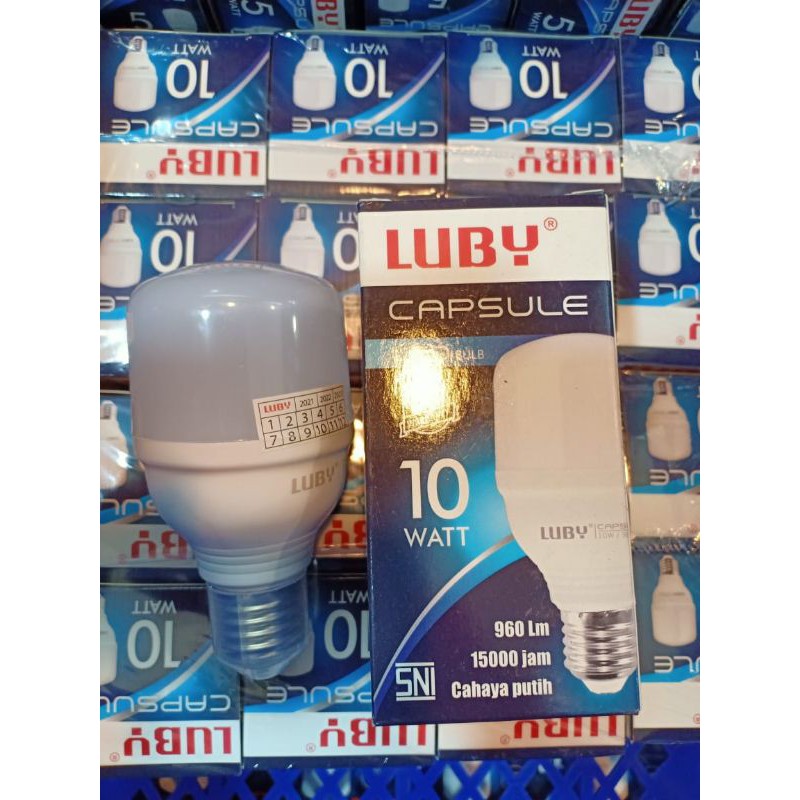 Bohlam Capsule Luby 10 Wat LED Lampu Cahaya Putih