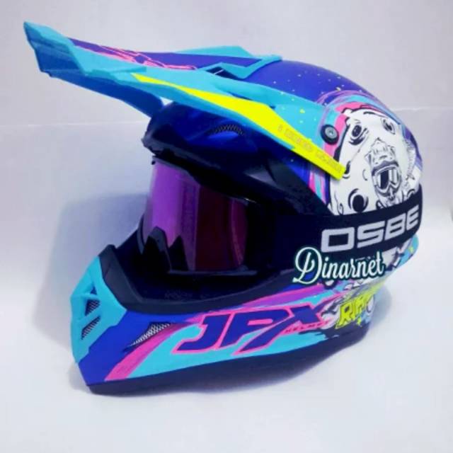 Jual Helm Cross Jpx Full Face Standar SNI Trail Trabas Supermoto Klx X14 terlaris