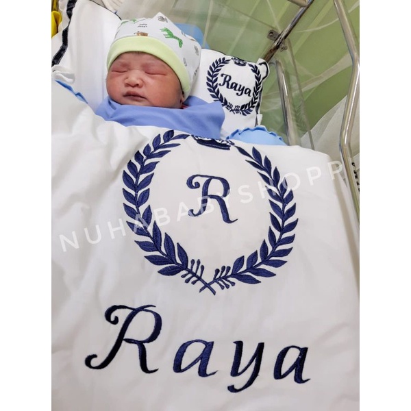bedcover bordir nama free custom guling nama bayi free custom dan design bordir sulam benang hand ma