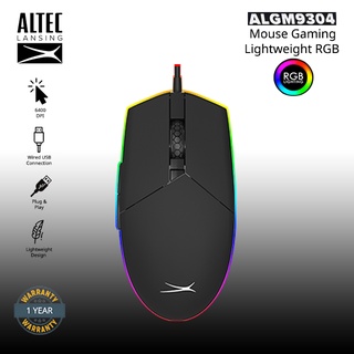 Mouse Gaming Altec Lansing ALGM-9304 - 6400DPI Gaming Mouse / Koneksi USB Kabel / 5 Tombol / Kompatibel untuk Windows & MacOS / Mouse RGB