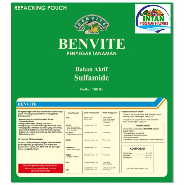 BENVITE (PENYEGAR TANAMAN)