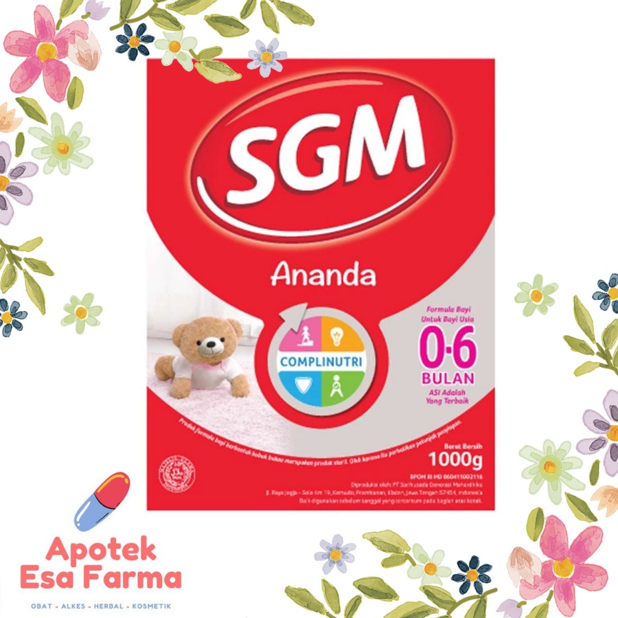 SGM ANANDA 1 0-6 bulan 1000g / 1000 gr / 1kg susu formula bayi