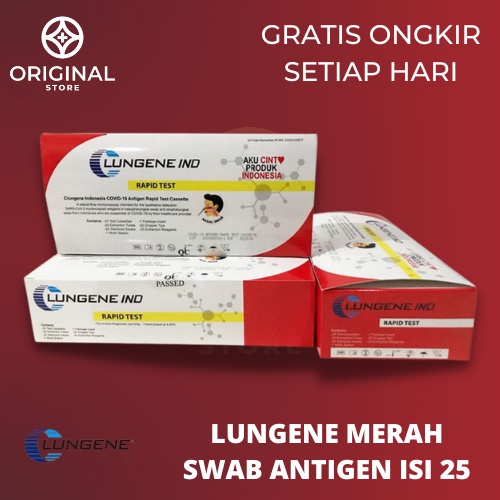 Alat Test Swab Antigen / New Lungene Biru Swab Antigen Deteksi Omicron Eceran 1 Pcs