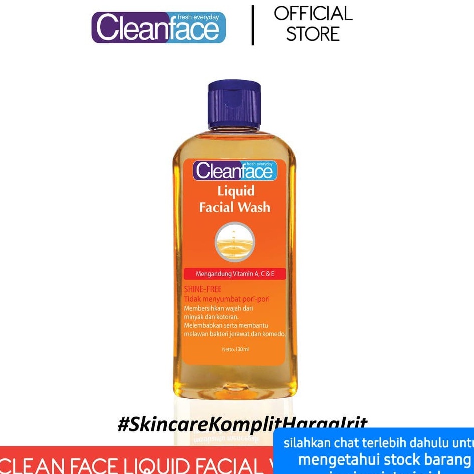 CLEANFACE LIQUID FACIAL WASH 130ML SABUN CUCI WAJAH / MUKA CLEAN FACE