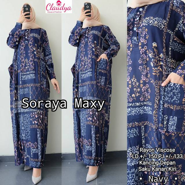 Gamis dress muslim wanita SORAYA MAXY