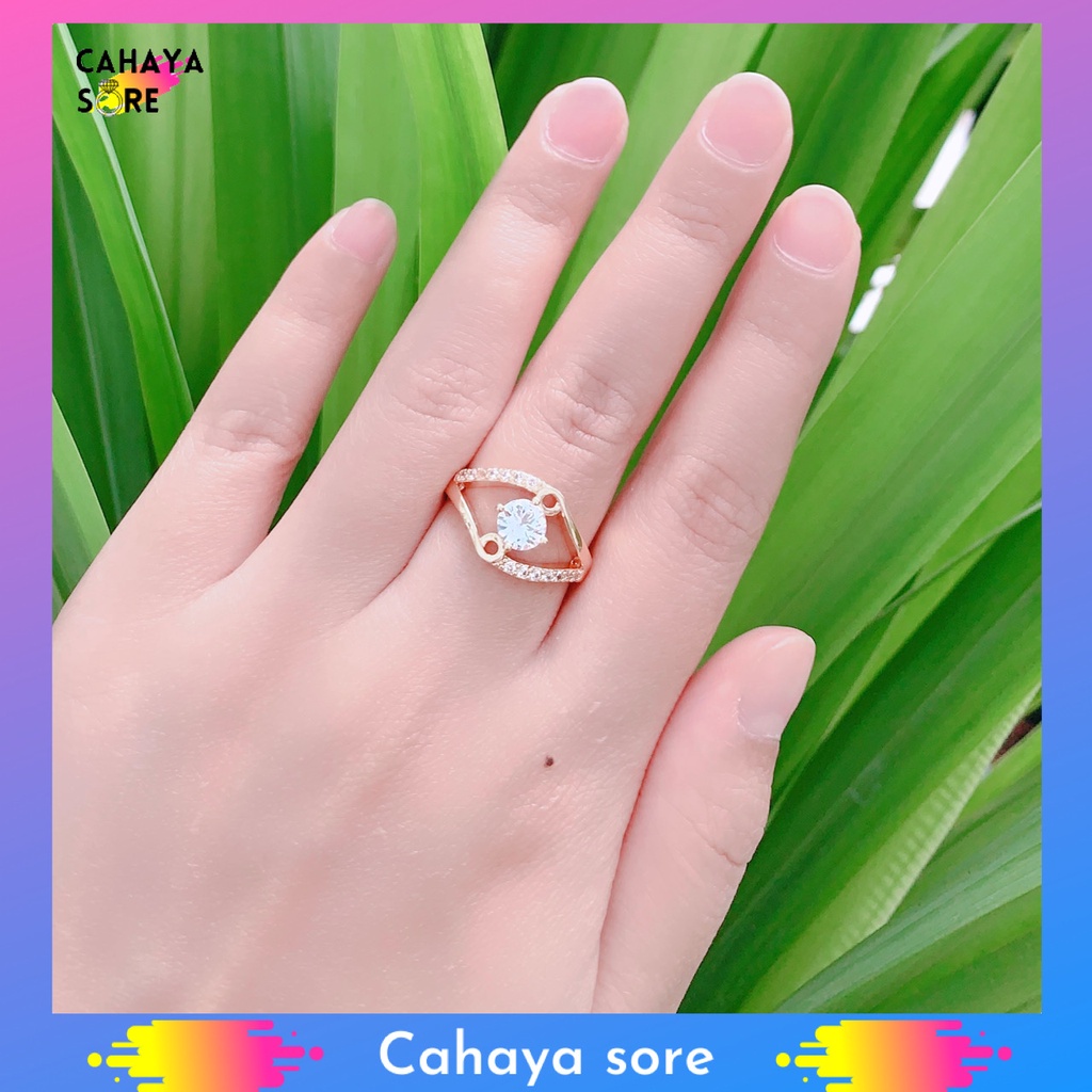 Cincin Xuping Gold Cincin Dewasa Model Permata Cantik CD42