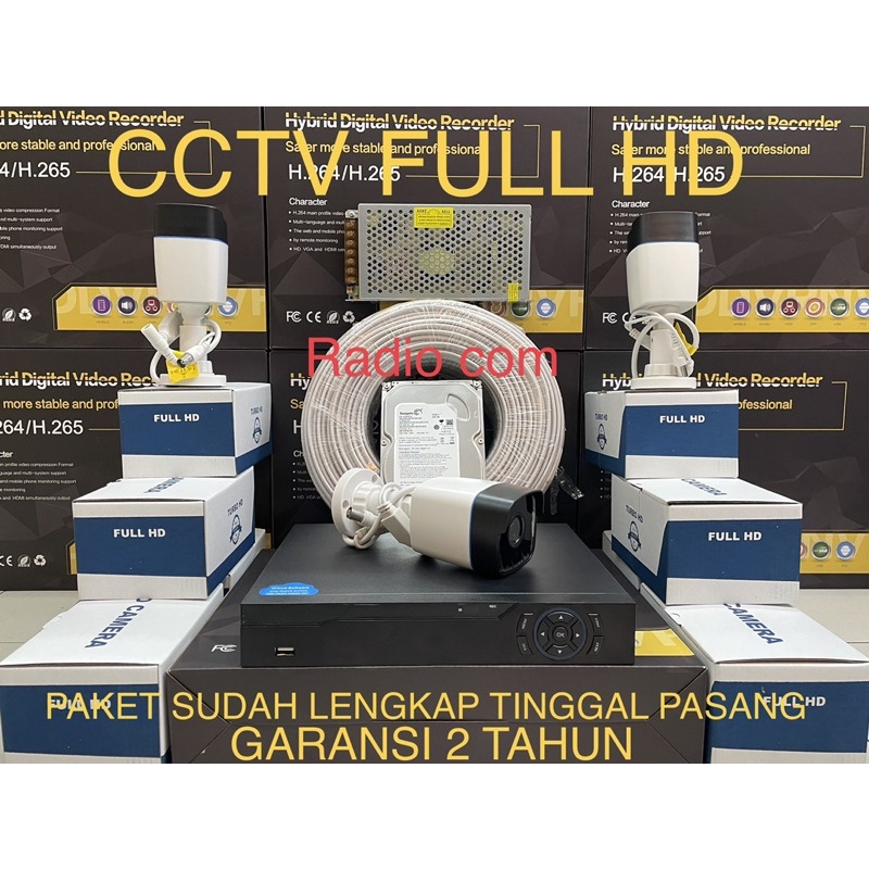 Paket cctv 3 camera 5mp outdoor ir sony lengkap siap pasang