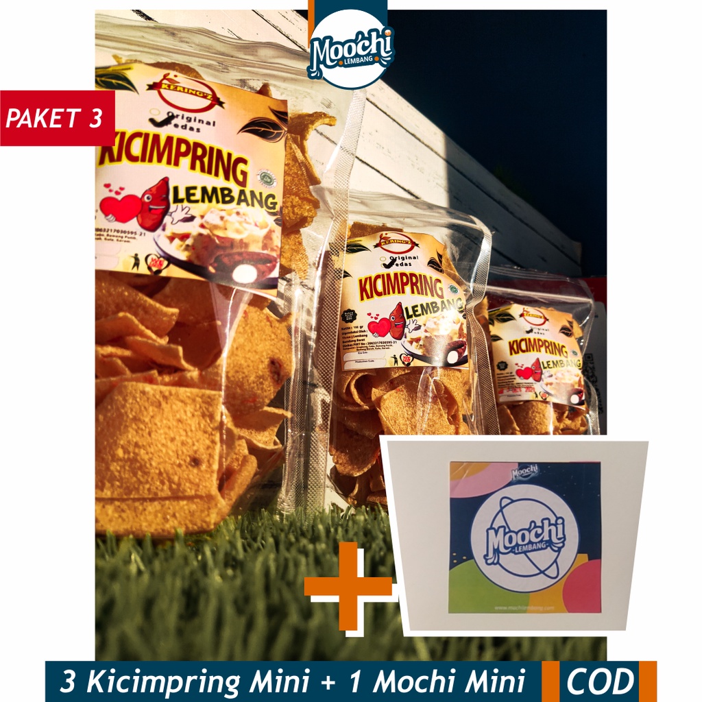Hemat - 3 Kicimpring Lembang dan 1 Mochi Mini Milky - Makanan khas Jawa Barat - Cemilan Bandung