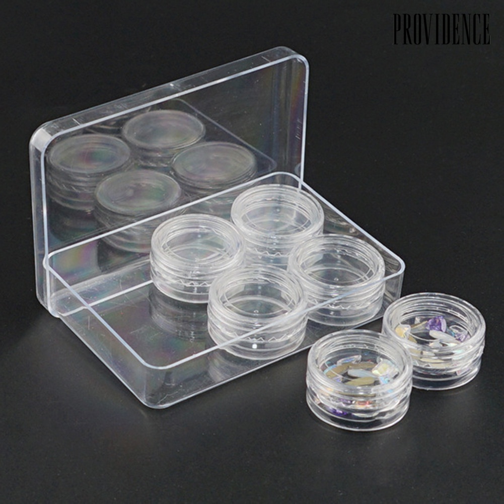 Providence Mini 6 Grid Nail Art Storage Box Rhinestones Jewelries Beads Case Container