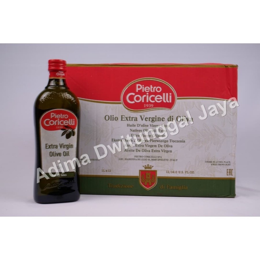 Extra Virgin Olive Oil / Minyak Zaitun Murni Pietro Coricelli 12x1ltr