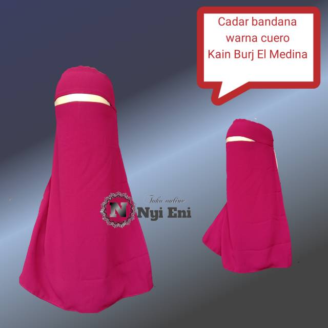 Cadar bandana, niqob bandana,cadar warna, niqob warna, cadar adem,cadar lembut, niqob warna