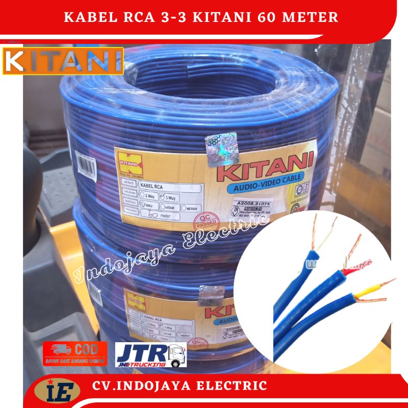 Kabel RCA 3-3 / 3 Way Kitani 60 Meter