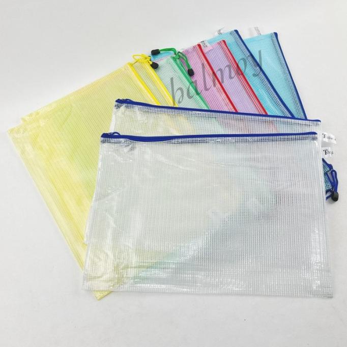 

*#*#*#*#] MAP ZIPPER RESLETING BUKU / DOKUMEN JARING A4 24 X 33 CM ( 12 PCS )