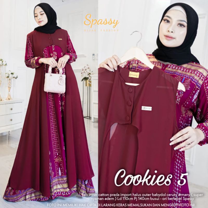 Gamis muslimah Cookies 5 original by spassy