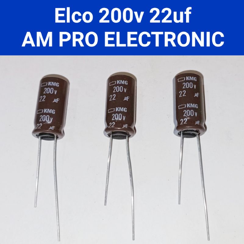 Elco 200v 22uf 33uf Elko Coklat Original