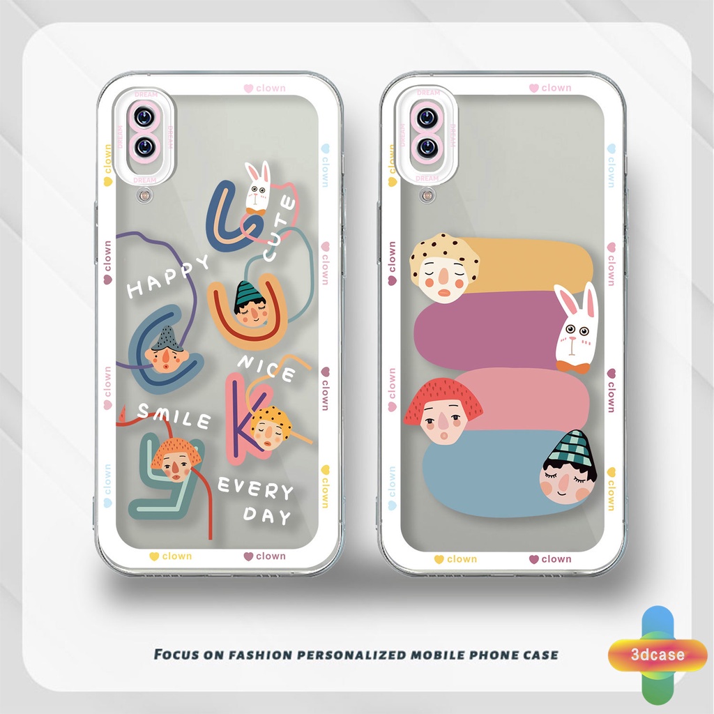 Case VIVO Y15S Y91C Y21 2021 Y21A Y21T Y12S V23E Y16 V21 Y12 Y20 Y30 Y21S Y20S Y12i Y33T Y01 Y91 Y30i Y93 Y95 Y15 Y17 T1 Y55 Y75 Y50 Y53S Y51 2020 Y51A Y10 Y33S Y1S Y11 Y31 Y20i Y91i Y51S Y20G Colorful Cartoon Avatar Transparent Case