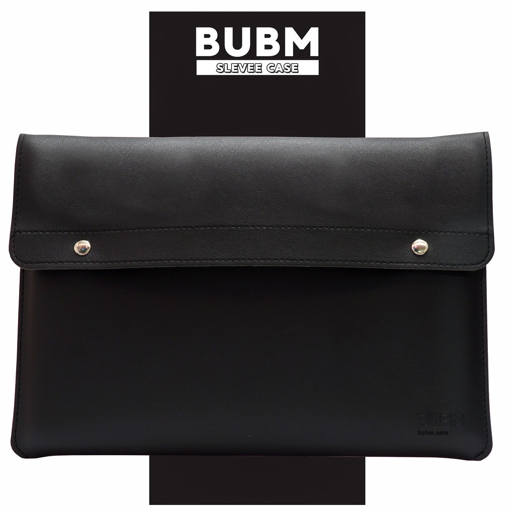 Tas Laptop 13 inch Sleeve Case Macbook Bubm Waterproof - Black