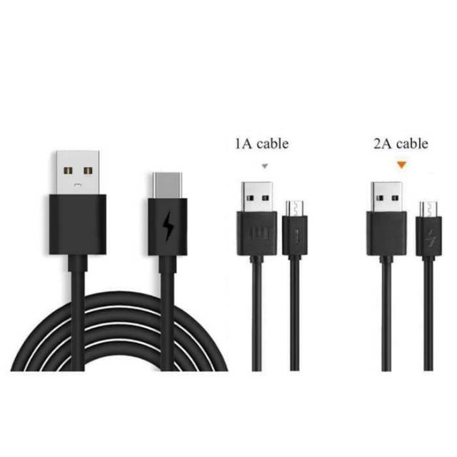 Kabel Data Charger Xiaomi Fast Charging Ori Cabutan 2A Micro USB Logo Petir