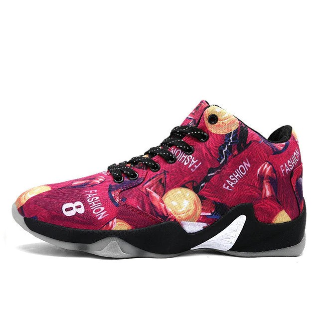 Sepatu basket Men Basketball Shoes Air Damping Men Anti-Skid Sports High Top Basketball Sport