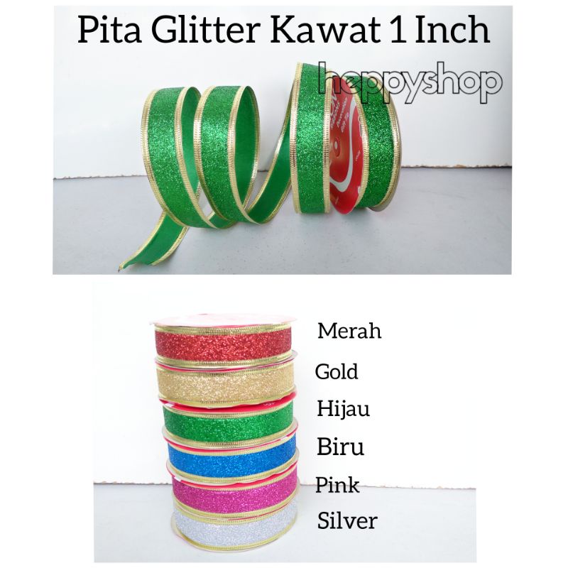 

Pita Glitter Kawat 1 Inch