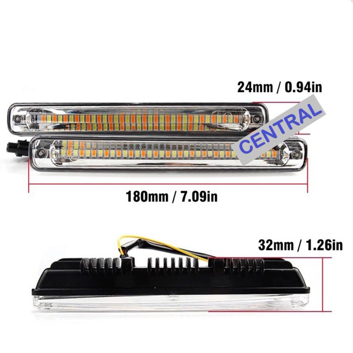 Drl Led Running Sein Lampu Drl Mobil 36 Mata Cahaya Terang R086