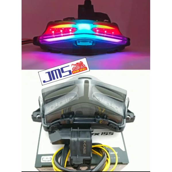 lampu stop belakang aerox 155 warna warni x case pnp