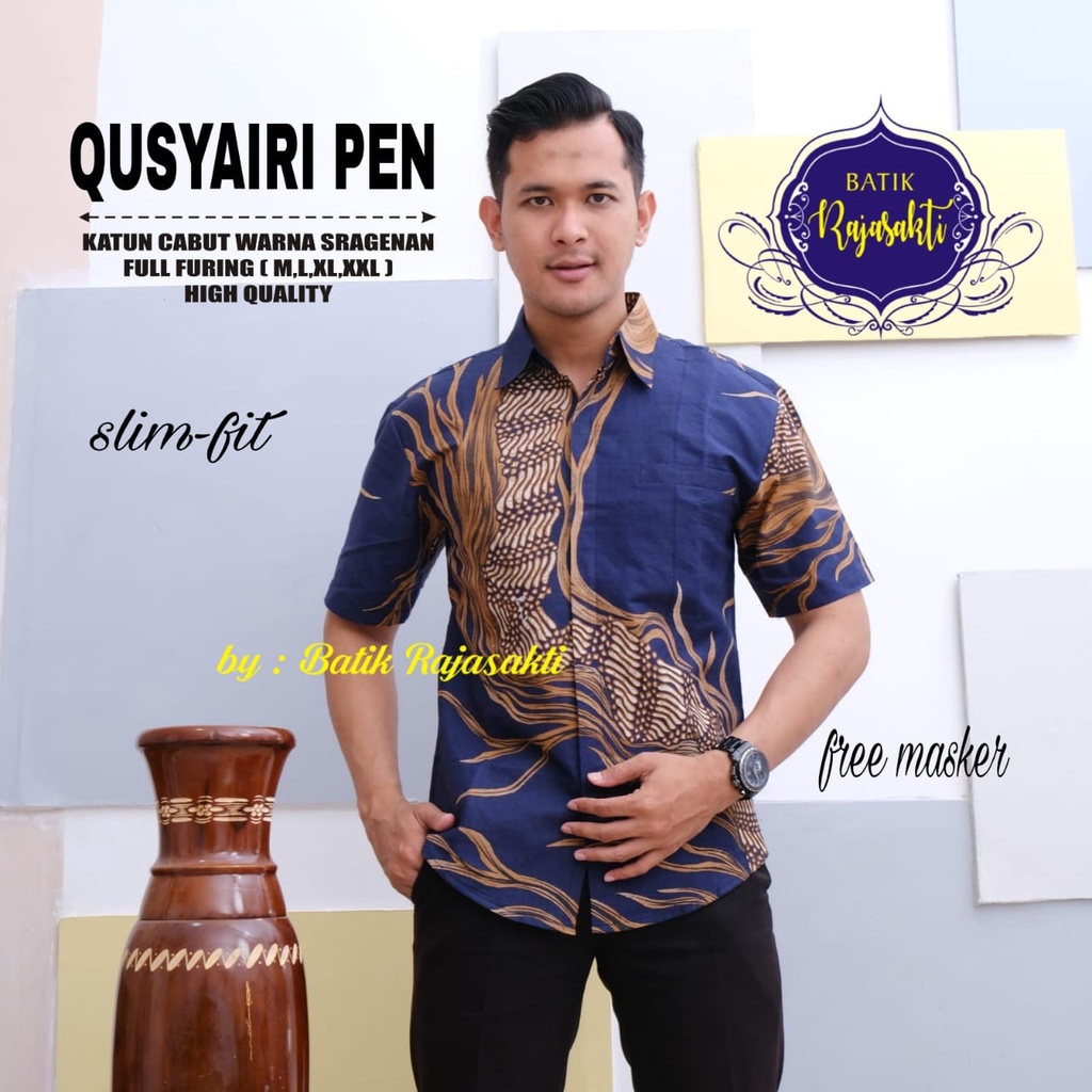 QUSYAIRI RAJASAKTI KEMEJA BATIK SOLO PRIA LENGAN PENDEK PANJANG LAPIS FURING ATASAN PREMIUM MODERN KATUN HALUS DANISWARA TOLET DARMARENDRA DARMAYANA SOGAN DASAWARSA DEWA KUNING DHARMARENDRA 3 DHARMASATYA DIAMOND DIRGAHAYU DRAGON DRAGON KEEMASAN DZAKIANDRA