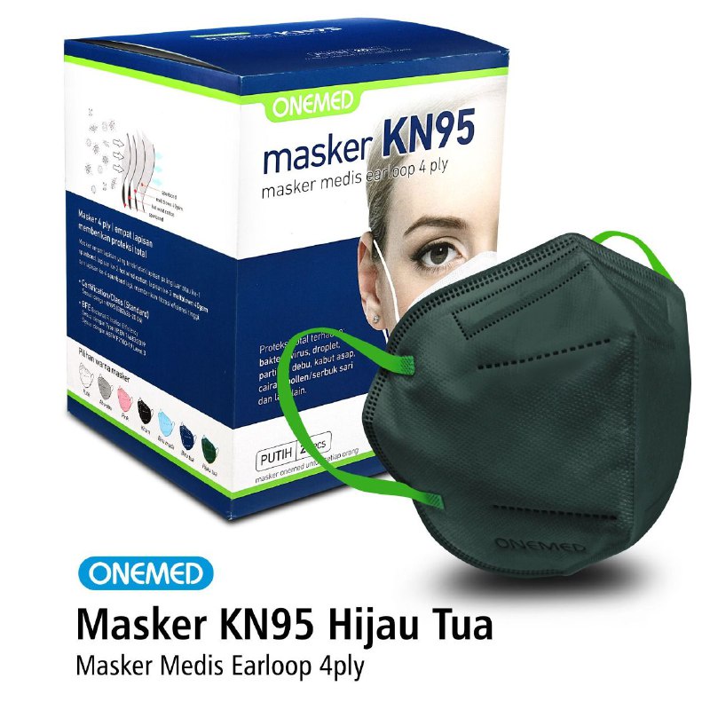 Masker Karet KN95 OneMed 4ply Masker KN95 Onemed Masker Medis