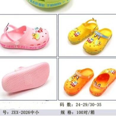 HappyOliver CRACK EGG PAO2 Sandal Anak Laki Laki Perempuan Bahan Karet Model Lucu 0-5 Tahun Import