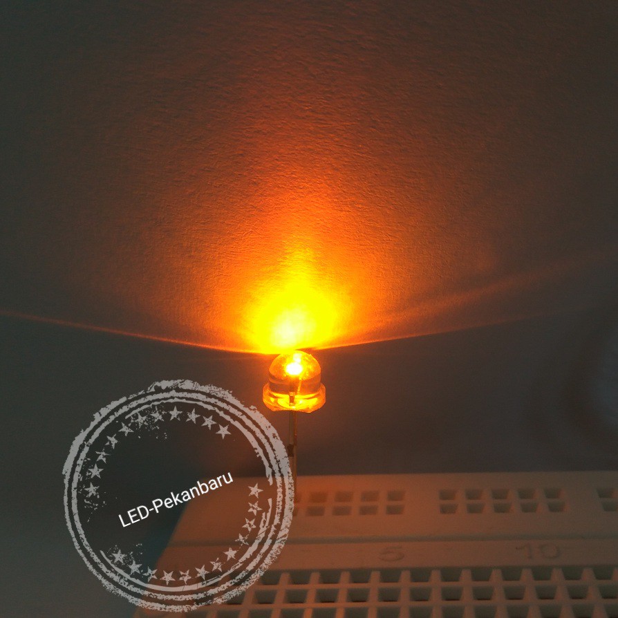 LAMPU LED STRAWHAT 5MM WARNA KUNING - UNTUK LED MATRIX