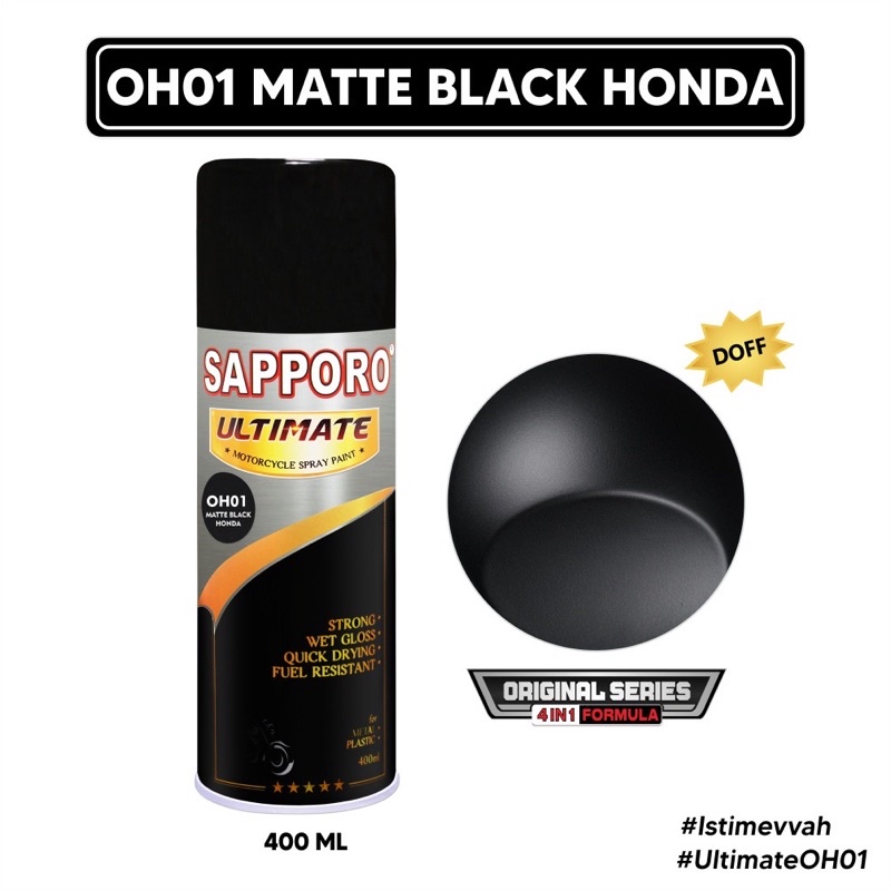 Sapporo Ultimate Matte Black Honda OH01 400 ml