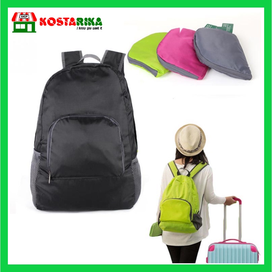 Tas Ransel Punggung Lipat Atau Folding Backpack Atau Ransel Travel Tas Simple