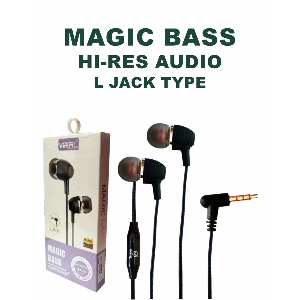 HEADSET EARPHPONE MAGIC BASS VIRAL L JACK TYPE