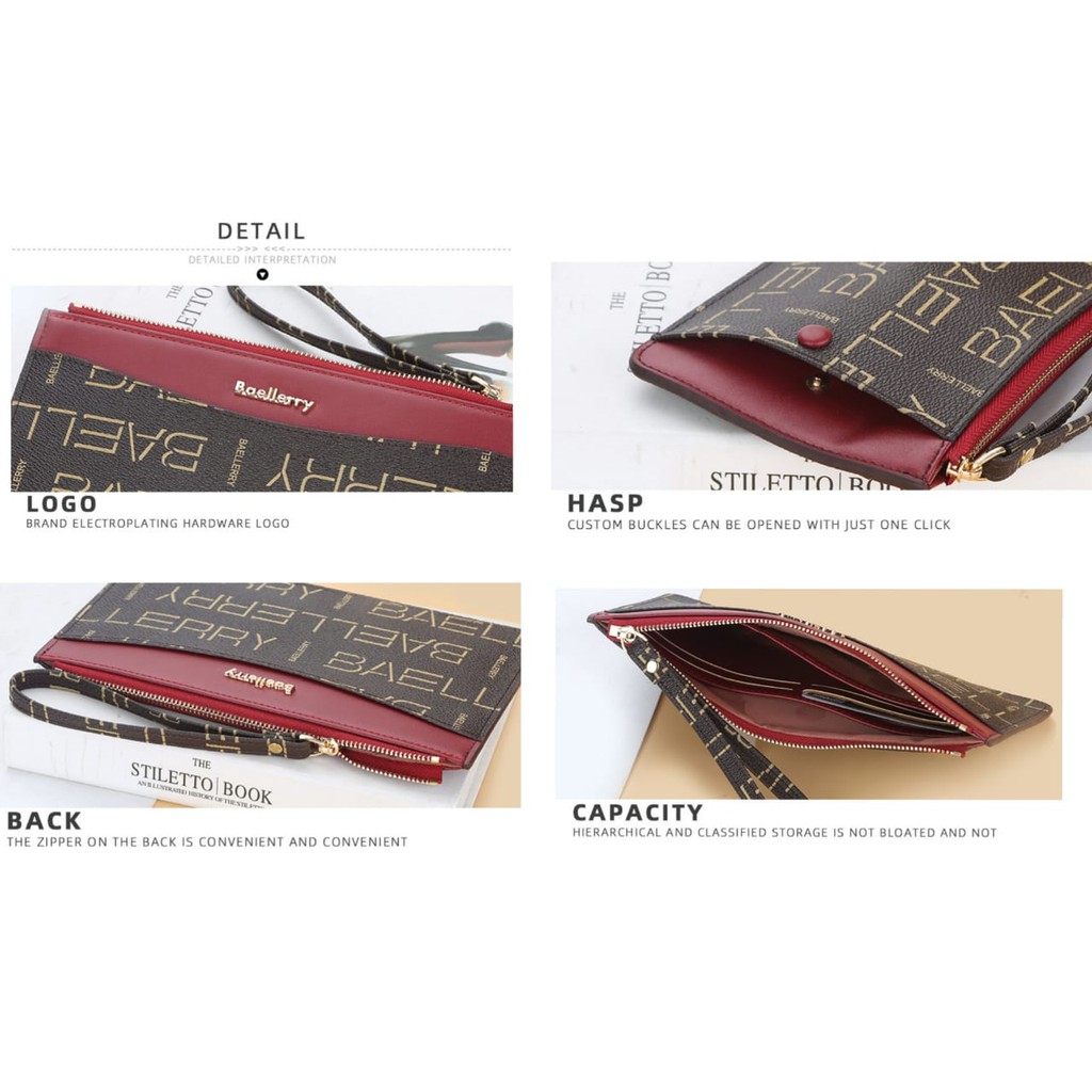 DOMPET WANITA ORIGINAL BAELLERRY KULIT XANONA PREMIUM PANJANG KOREA SLOT KARTU HP KOIN IMPORT BATAM