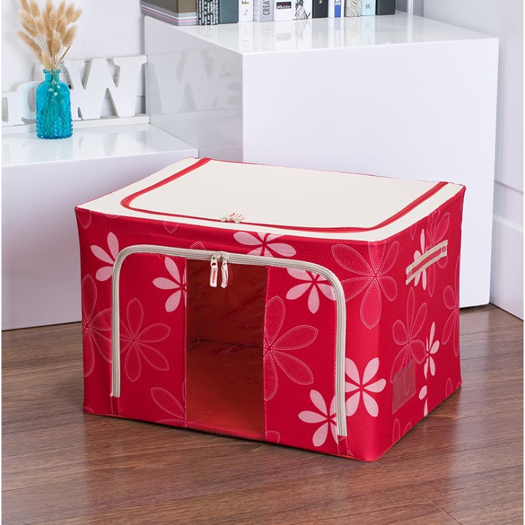 Adda Home - Organizer Storage Box Tulang Besi Tas Tempat Penyimpanan Baju - Large 66L