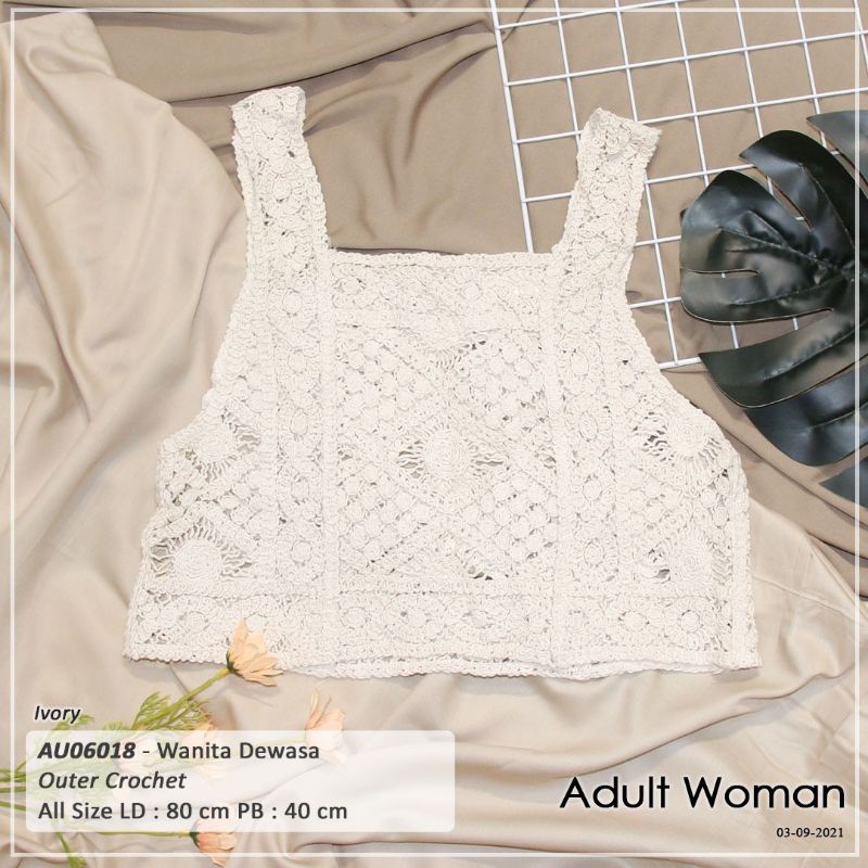 Kaos crochet wanita dewasa || Crochet rajut rompi