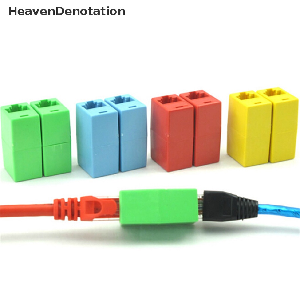 [HeavenDenotation] 5PCS RJ45 Female To Female Network Ethernet LAN Connector Adapter Coupler Extender