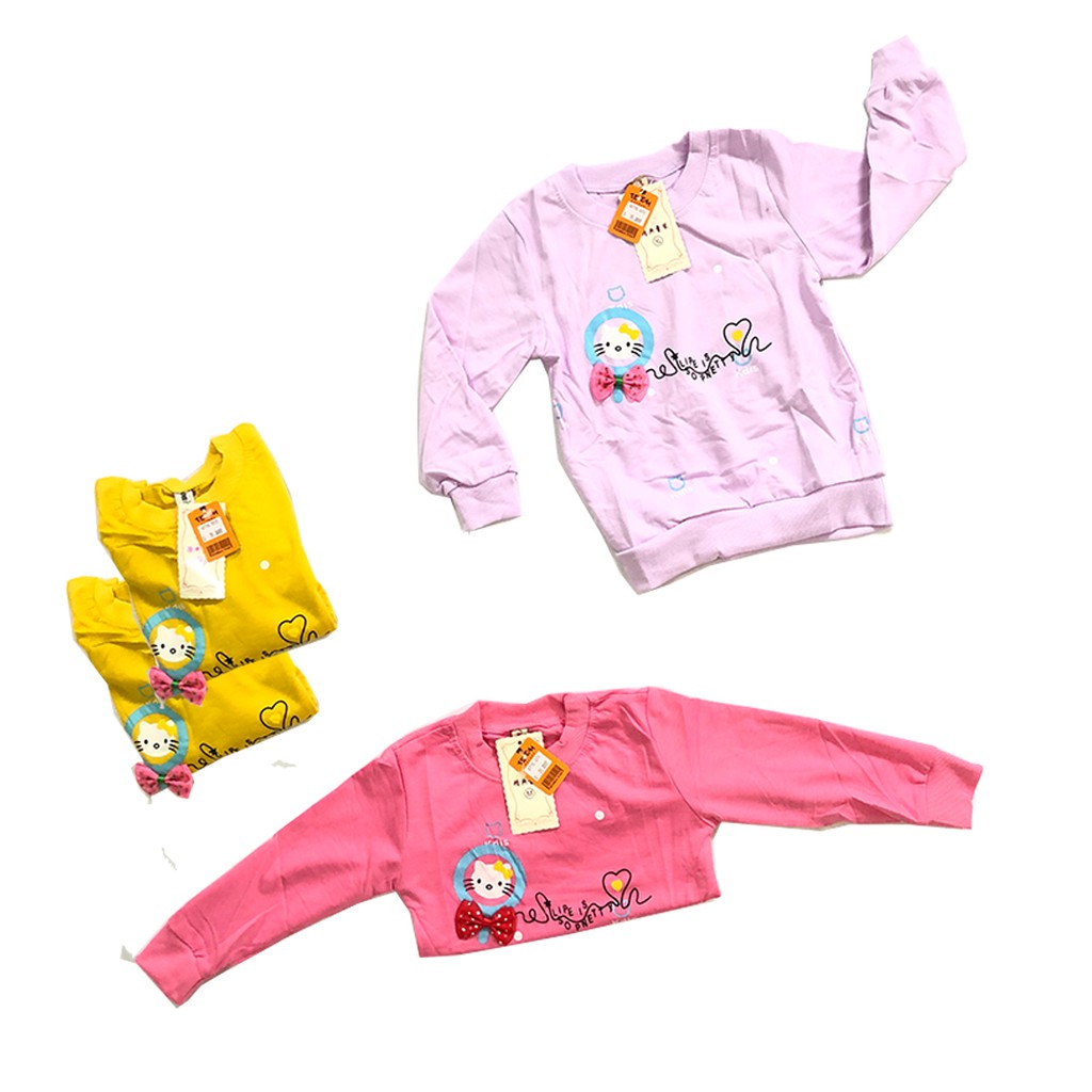 KAOS ANAK CEWEK CREWNECK IMPORT PAKAIAN BAJU ANAK-ANAK JAKET SWEATER ANAK PEREMPUAN MURAH