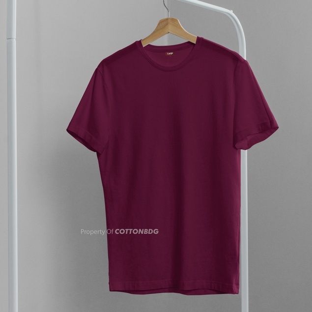 KAOS POLOS PRIA WANITA MAGENTA TANGAN PENDEK UKURAN S-XL BAHAN COTTON COMBED 30S ORGINAL