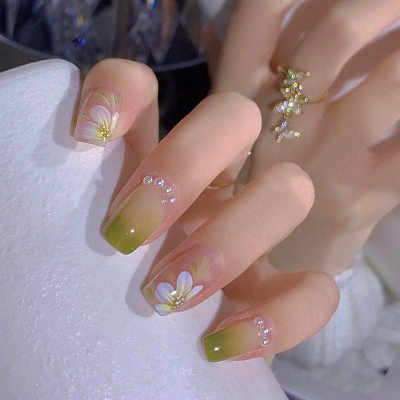 Kuku Palsu 【B123，lem sticker】Nikah kuku Wedding False Nailart Pengantin Tangan